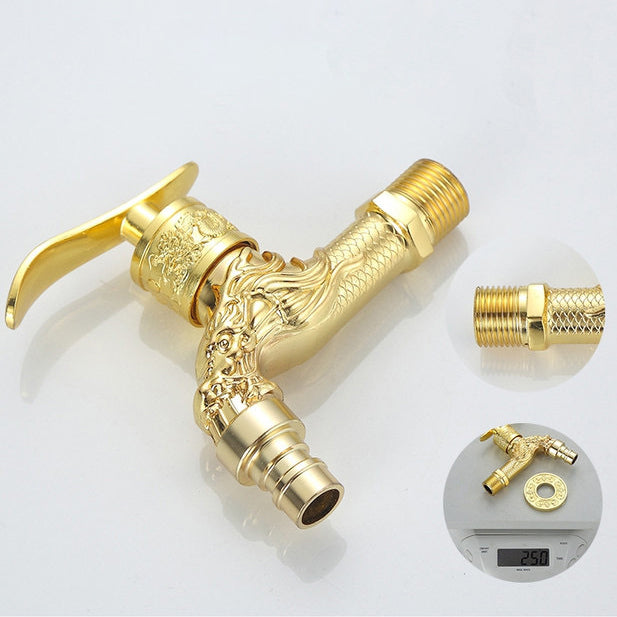 Avtoit | Vintage Classic Basin Mixer Zinc Single Lever Dragon Engraving Wall Mounted Tap