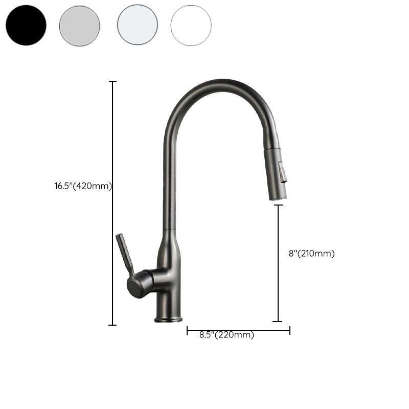Avtoit | Modern Pull-down Water Filler Single Handle High Arc Kitchen Faucet