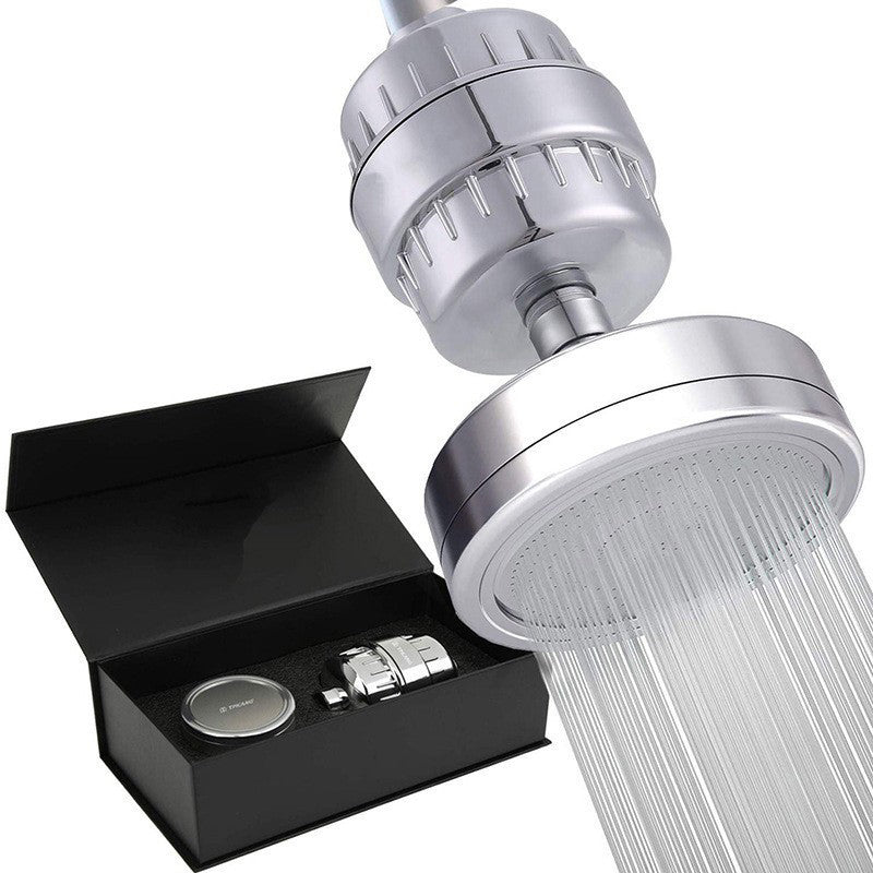 Avtoit | Contemporary solid shower head in silver with Catalyst wall-mounted shower head