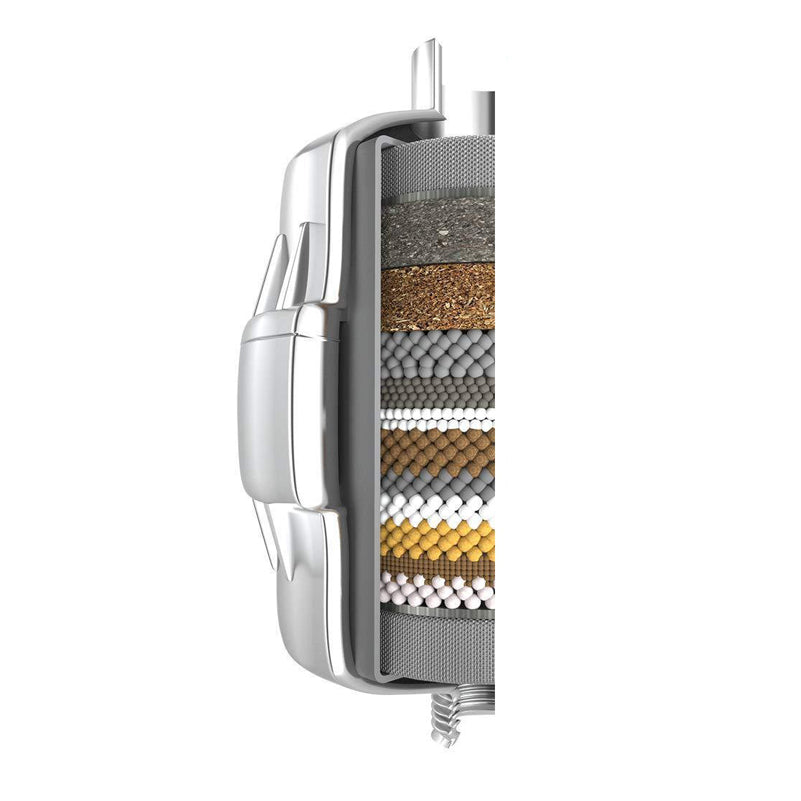 Avtoit | Contemporary solid shower head in silver with Catalyst wall-mounted shower head