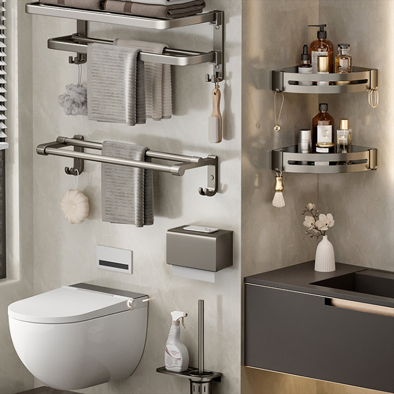 Avtoit | Modern Stainless Steel Bathroom Shelf Bathroom Accessories Set Towel Holder Bathroom Set