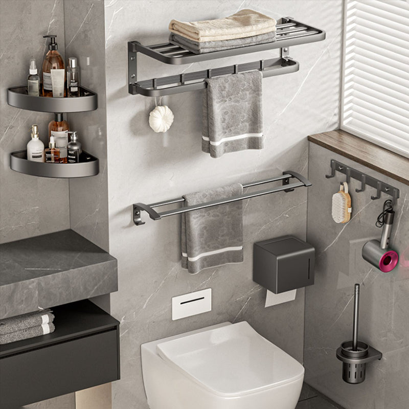 Avtoit | Modern Bathroom Accessories Set Gray Towel Bar Bathroom Shelf Bathroom Hardware