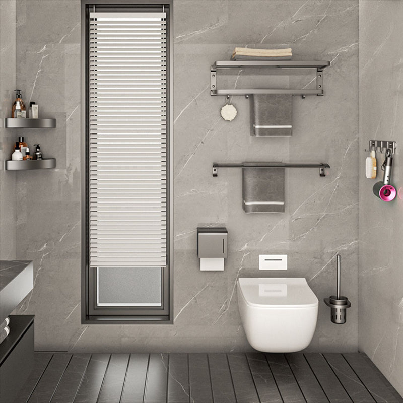 Avtoit | Modern Bathroom Accessories Set Gray Towel Bar Bathroom Shelf Bathroom Hardware