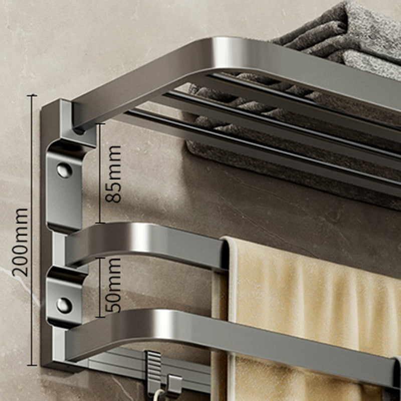 Avtoit | Modern Bathroom Accessories Set Gray Towel Bar Bathroom Shelf Bathroom Hardware
