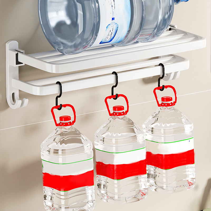 Avtoit | Contemporary Bathroom Hardware Set in White with Bath Shelf/Towel Holder/Paper Holder