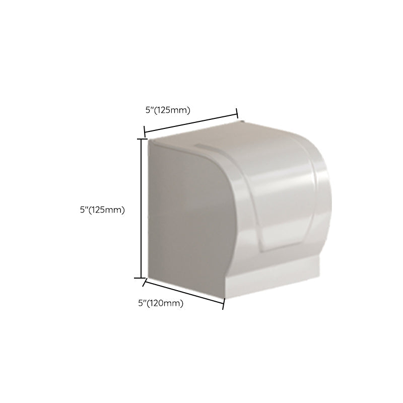 Avtoit | Contemporary Bathroom Hardware Set in White with Bath Shelf/Towel Holder/Paper Holder