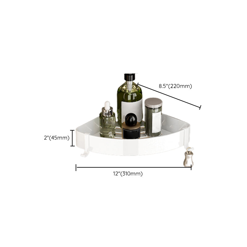 Avtoit | Contemporary Bathroom Hardware Set in White with Bath Shelf/Towel Holder/Paper Holder