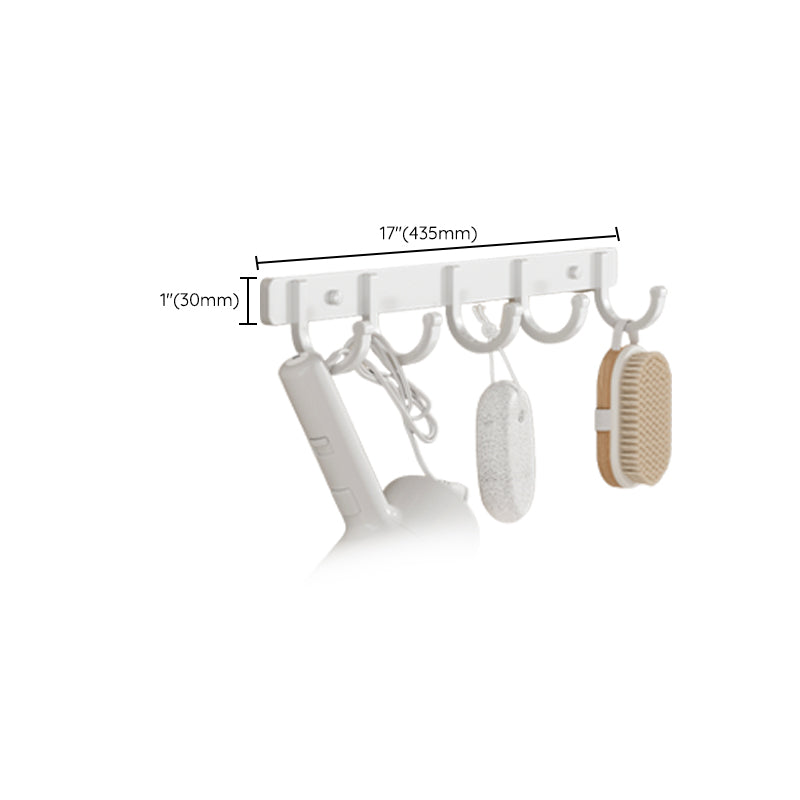 Avtoit | Contemporary Bathroom Hardware Set in White with Bath Shelf/Towel Holder/Paper Holder