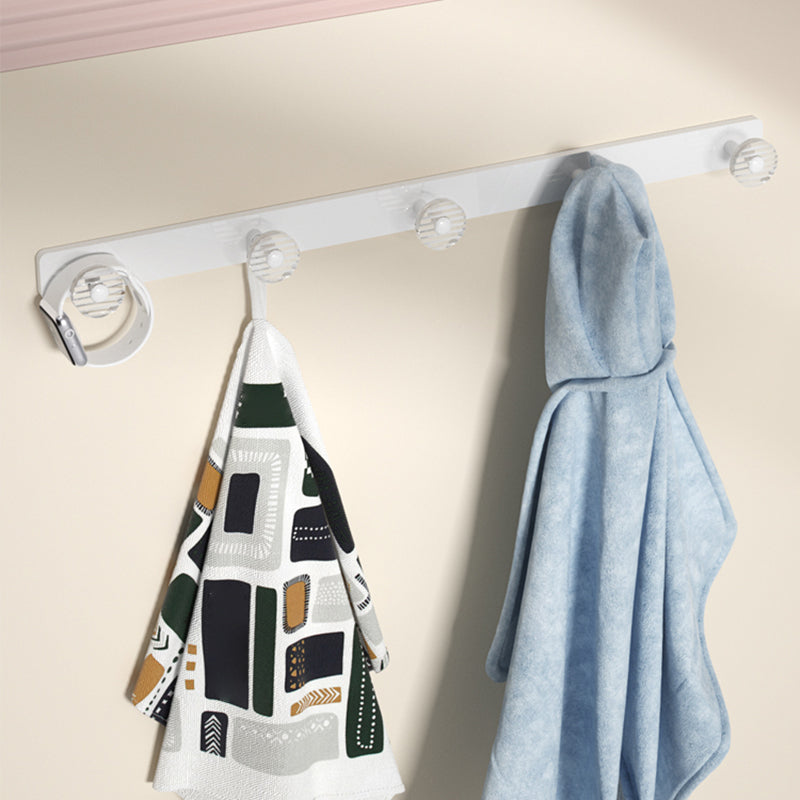 Avtoit | White Bathroom Accessory Set Metal & Acrylic Bathroom Set with Bath Shelf/Towel Hook