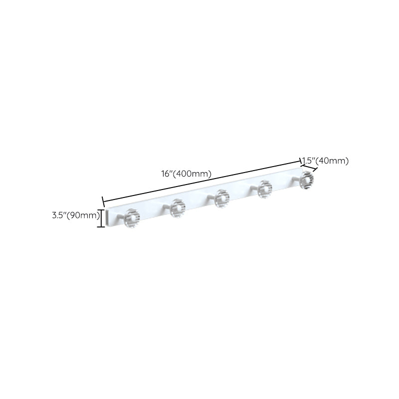 Avtoit | White Bathroom Accessory Set Metal & Acrylic Bathroom Set with Bath Shelf/Towel Hook