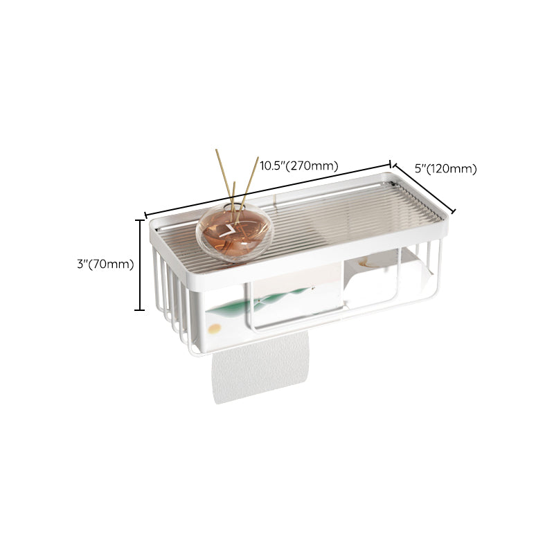 Avtoit | White Metal and Acrylic Bathroom Accessories as a Single Piece or in a Set with Bathroom Shelf