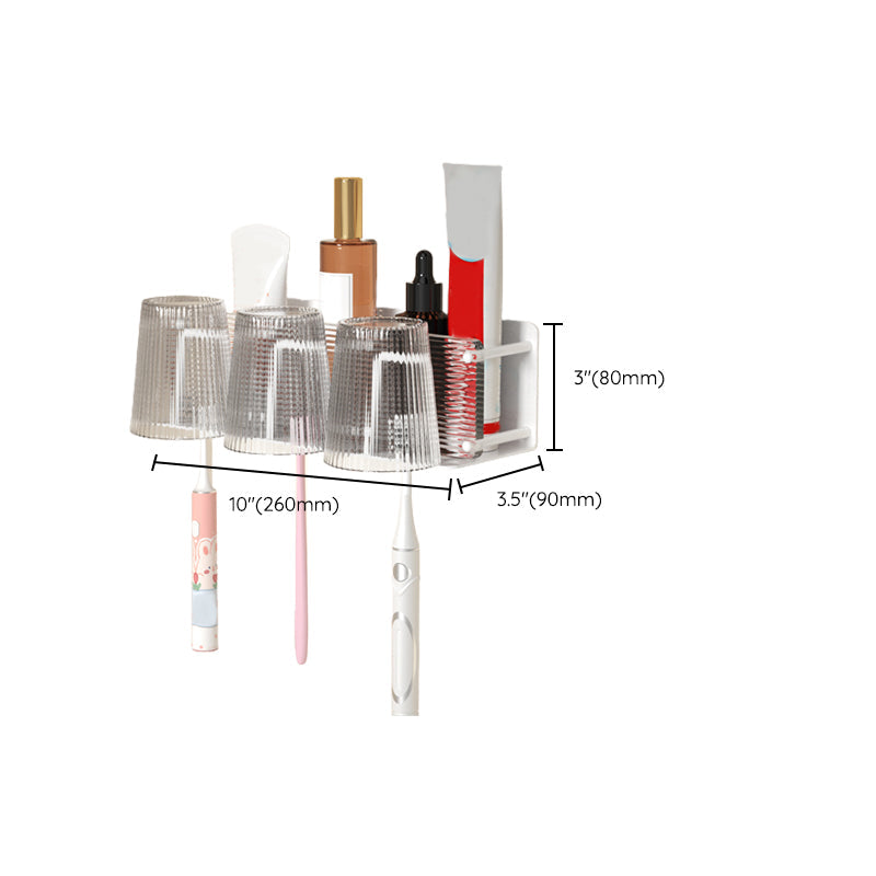 Avtoit | White Metal and Acrylic Bathroom Accessories as a Single Piece or in a Set with Bathroom Shelf