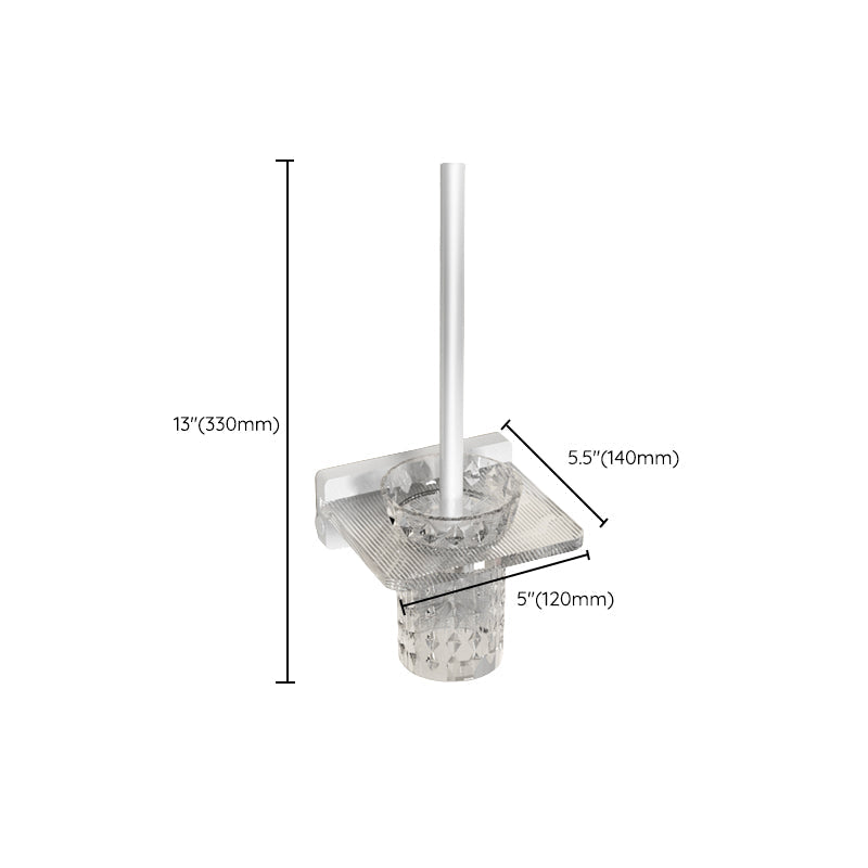 Avtoit | White Metal and Acrylic Bathroom Accessories as a Single Piece or in a Set with Bathroom Shelf