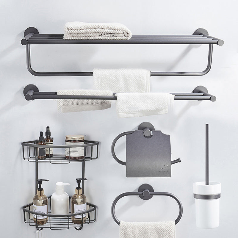 Avtoit | Traditional Gray Brass Bathroom Hardware Set Towel Bar Bathroom Hardware Set
