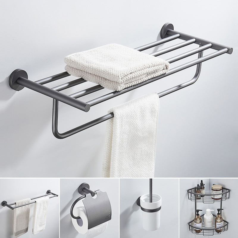 Avtoit | Traditional Gray Brass Bathroom Hardware Set Towel Bar Bathroom Hardware Set