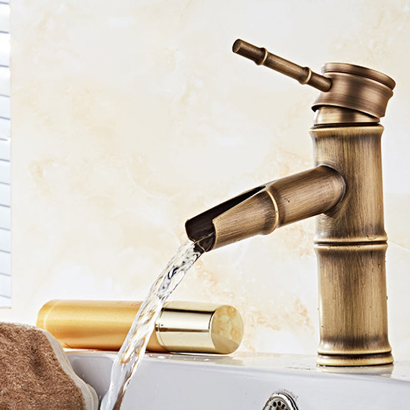 Avtoit | Lever Handle Vanity Faucet Country Low Arc Faucet Single Hole Basin Faucet