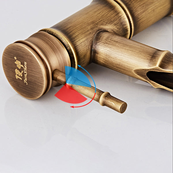 Avtoit | Lever Handle Vanity Faucet Country Low Arc Faucet Single Hole Basin Faucet