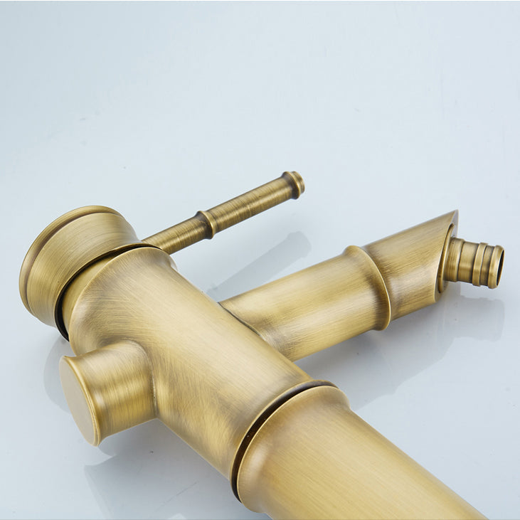 Avtoit | Farmhouse Vessel Sink Faucet Copper 1-Handle Low Arc Vessel Faucet for Bathroom
