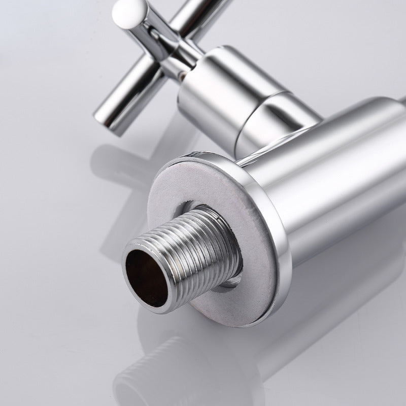 Avtoit | Glam Wall-mounted Bathroom Faucet Copper Single Handle Low Arc Basin Faucet for Bathroom