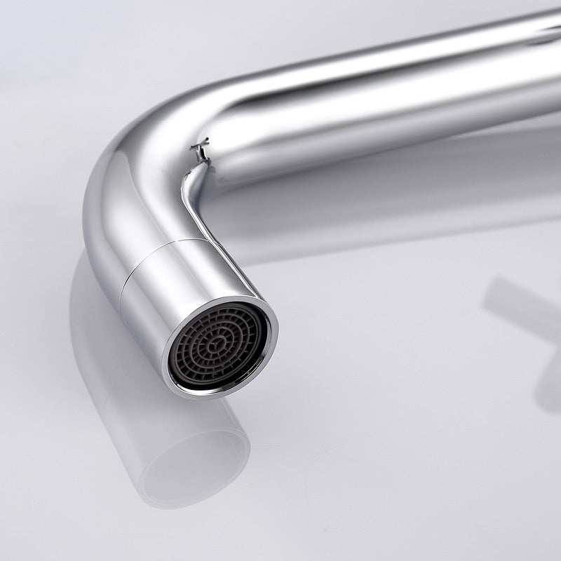 Avtoit | Glam Wall-mounted Bathroom Faucet Copper Single Handle Low Arc Basin Faucet for Bathroom