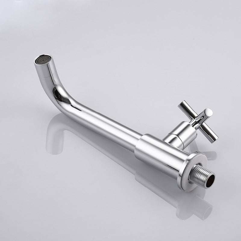 Avtoit | Glam Wall-mounted Bathroom Faucet Copper Single Handle Low Arc Basin Faucet for Bathroom