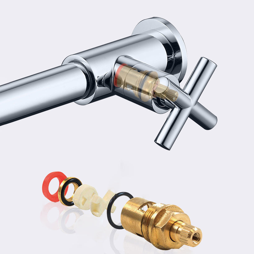 Avtoit | Glam Wall-mounted Bathroom Faucet Copper Single Handle Low Arc Basin Faucet for Bathroom