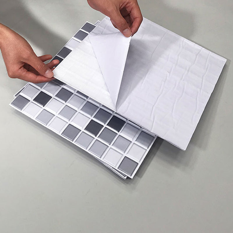 Avtoit | Tile Stripping & Gluing Square Mosaic PVC Stain Resistant Stripping and Gluing Plates for Shower 5 Pack