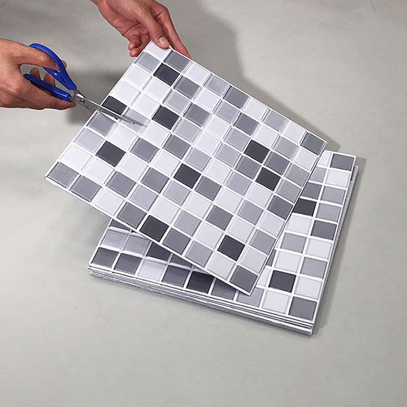 Avtoit | Tile Stripping & Gluing Square Mosaic PVC Stain Resistant Stripping and Gluing Plates for Shower 5 Pack
