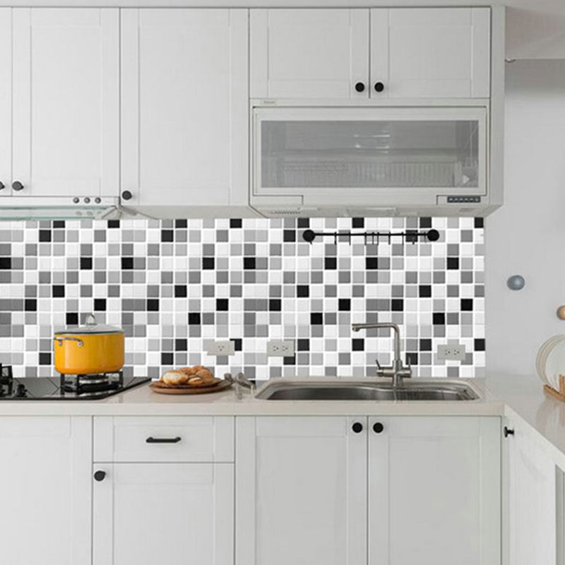Avtoit | Tile Stripping & Gluing Square Mosaic PVC Stain Resistant Stripping and Gluing Plates for Shower 5 Pack