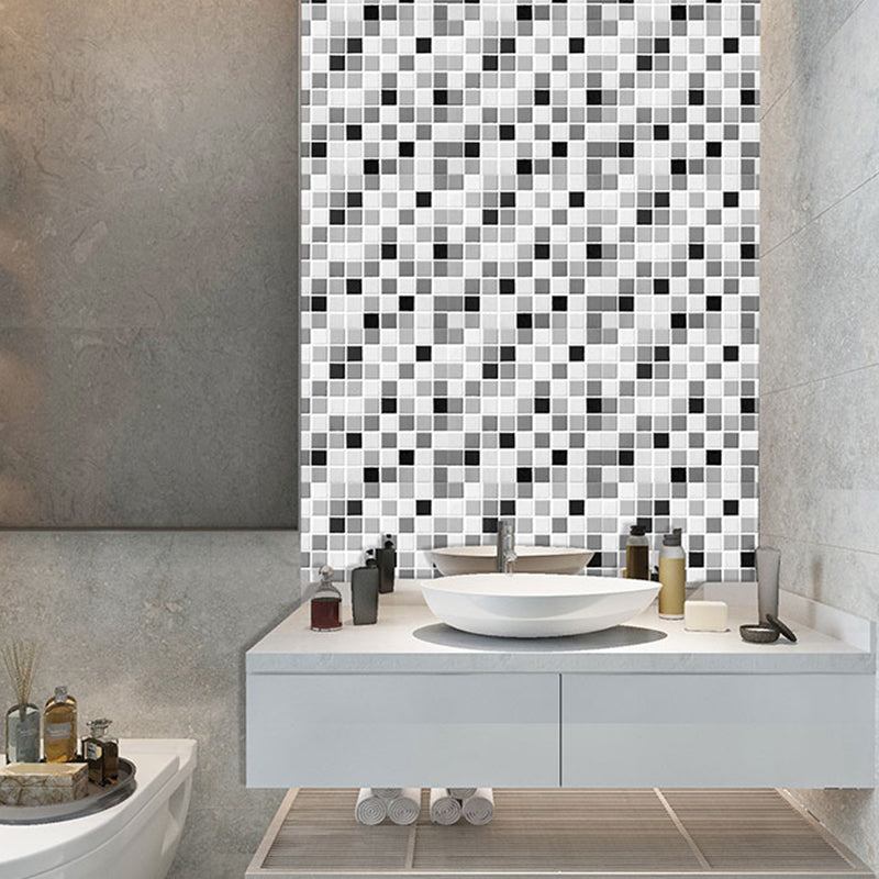 Avtoit | Tile Stripping & Gluing Square Mosaic PVC Stain Resistant Stripping and Gluing Plates for Shower 5 Pack