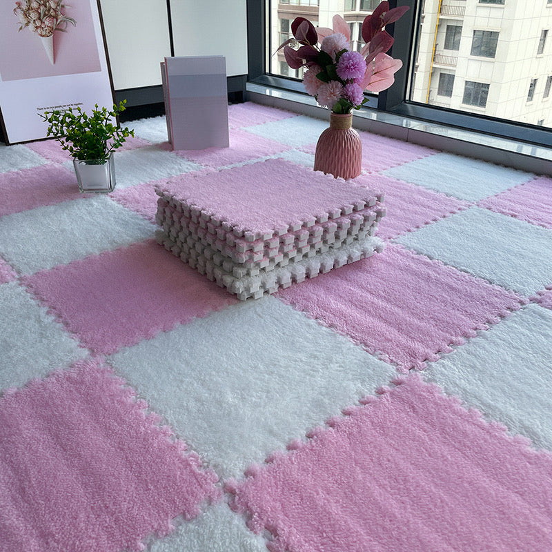 Avtoit | Multicolored Level Loop Carpet Tile Non-Slip Composite Floor Tiles for Bedroom