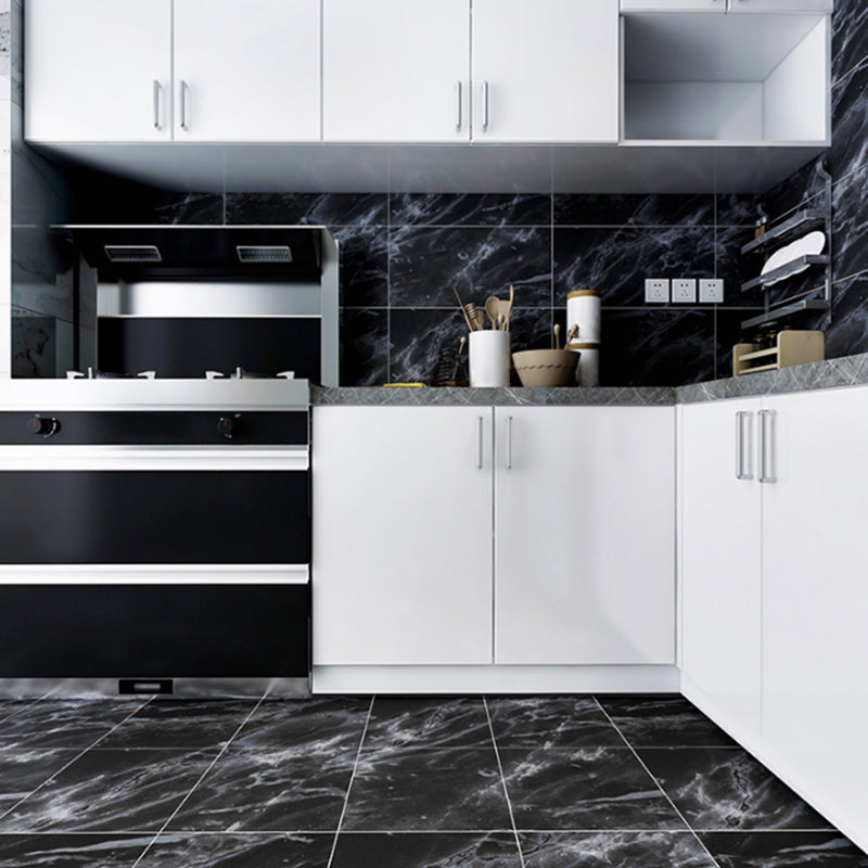 Avtoit | Peel and Stick Vinyl Floor Dark Gloss Vinyl Floor with Square Edge