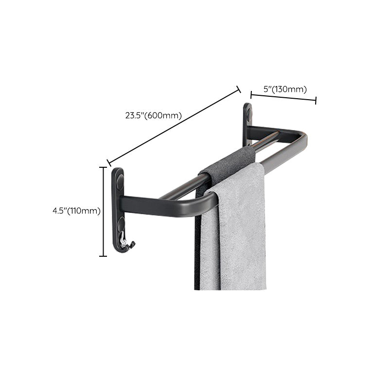 Avtoit | Modern Aluminum Bathroom Accessory Set Matte Black Bathroom Shelf/Towel Holder/Paper Holder