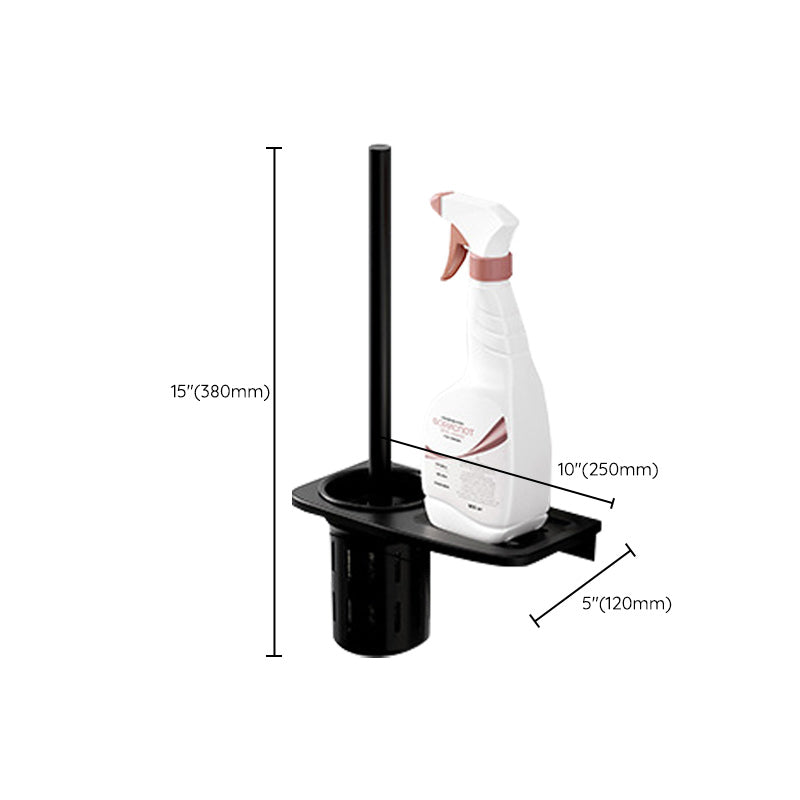 Avtoit | Modern Aluminum Bathroom Accessory Set Matte Black Bathroom Shelf/Towel Holder/Paper Holder