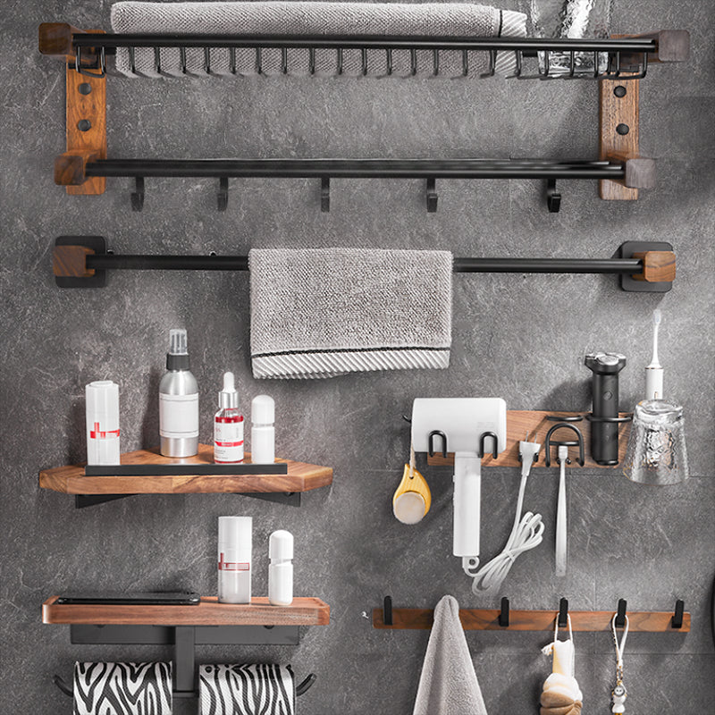 Avtoit | Modern black bathroom set bathroom shelf towel bar bathroom accessories set