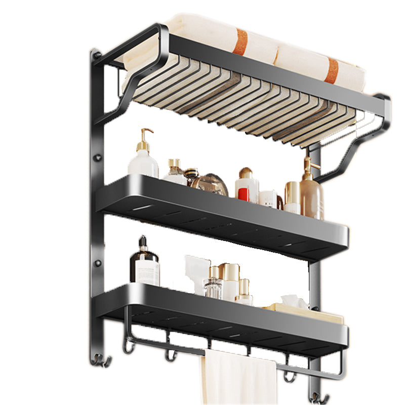 Avtoit | Modern Bathroom Set Matte Black Bathroom Shelf Towel Rack Bathroom Accessories Set