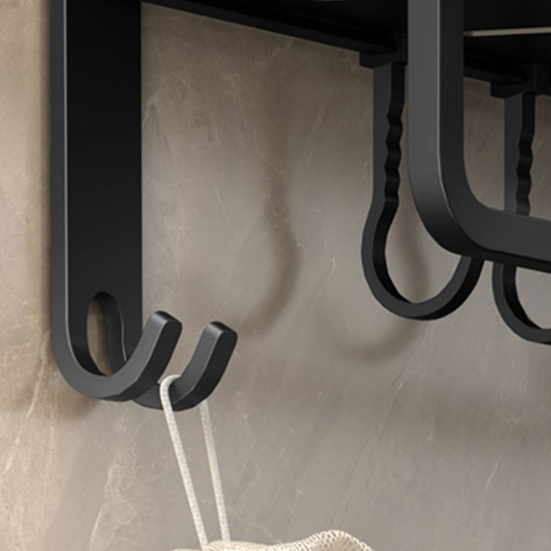 Avtoit | Modern Bathroom Set Matte Black Bathroom Shelf Towel Rack Bathroom Accessories Set