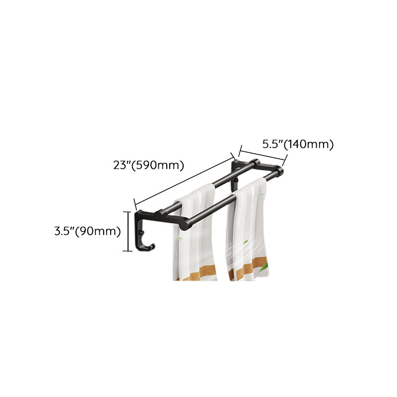 Avtoit | Modern Bathroom Set Matte Black Bathroom Shelf Towel Rack Bathroom Accessories Set