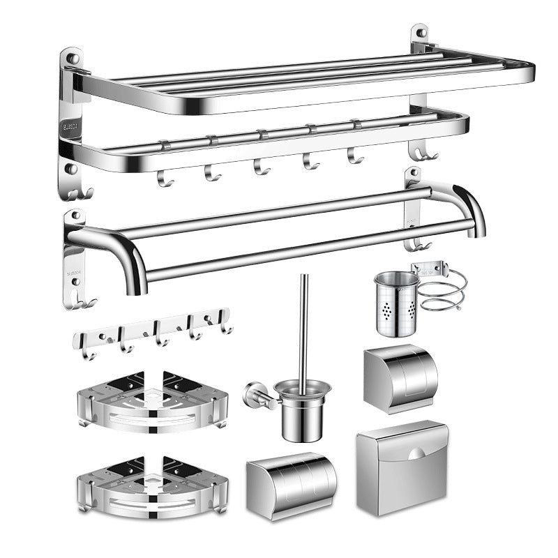 Avtoit | Modern Stainless Steel Bathroom Set Paper Holder Bathroom Shelf Bathroom Accessories
