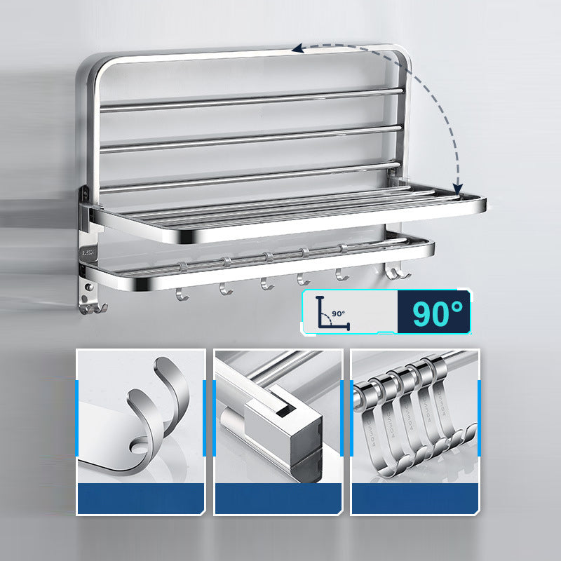 Avtoit | Modern Stainless Steel Bathroom Set Paper Holder Bathroom Shelf Bathroom Accessories