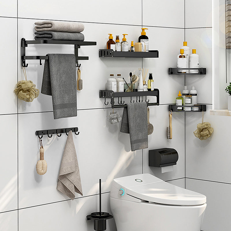 Avtoit | Modern Bathroom Accessories Black Paper Holder Bathroom Shelf Bathroom Accessory Set