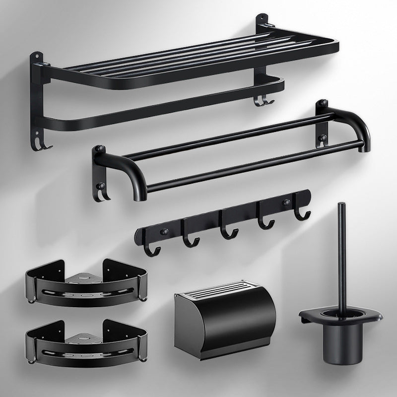 Avtoit | Modern Bathroom Accessories Black Paper Holder Bathroom Shelf Bathroom Accessory Set