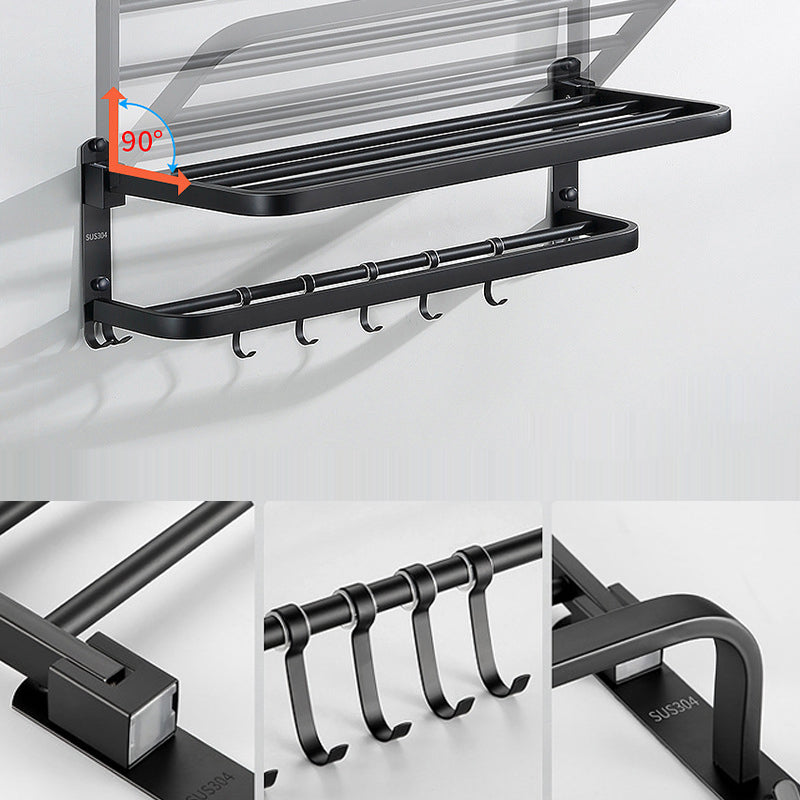Avtoit | Modern Bathroom Accessories Black Paper Holder Bathroom Shelf Bathroom Accessory Set