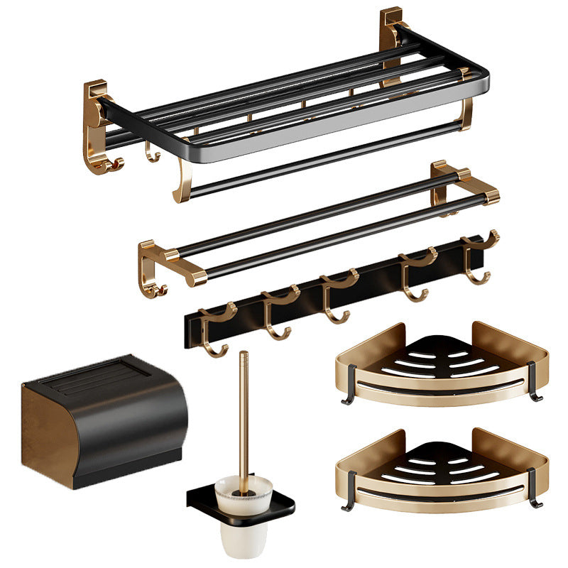 Avtoit | Traditional Black Aluminum Bathroom Fittings Set Bathroom Accessories Kit