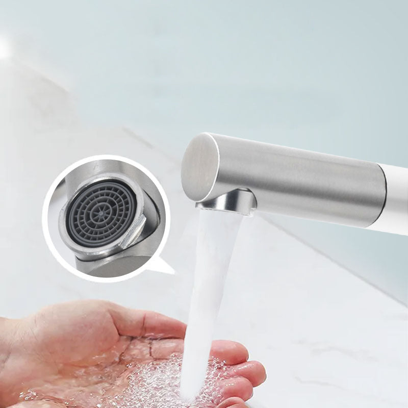 Avtoit | Modern Vessel Sink Faucet Stainless Steel Single Handle Low Arc Pull Down Vessel Faucet