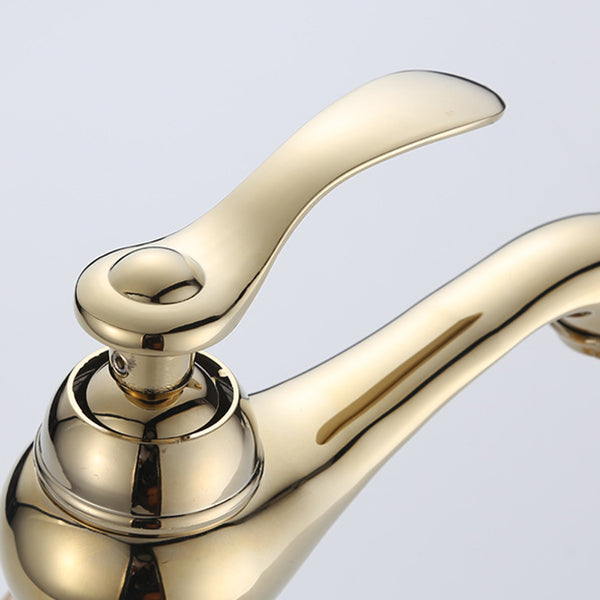 Avtoit | Luxury Vessel Faucet Brass Lever Handles Low Arc Sink Faucet