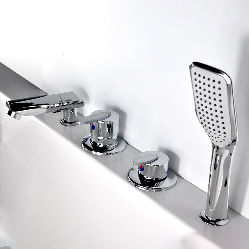 Avtoit | Wall-mounted Copper Roman Bathtub Faucet Low Arc Roman Bathtub Filler Trim