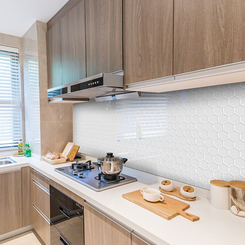 Avtoit | Peel-and-Stick Tiles Hexagonal Waterproof PVC Peel & Stick Mosaic Tile for Shower