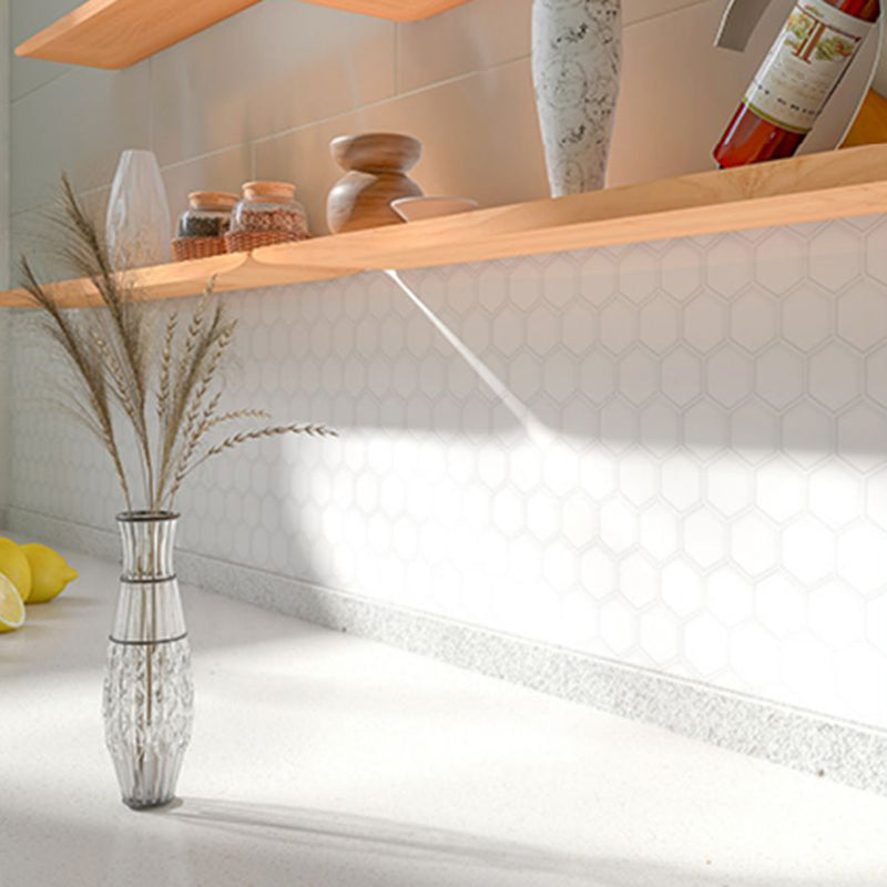 Avtoit | Peel-and-Stick Tiles Hexagonal Waterproof PVC Peel & Stick Mosaic Tile for Shower