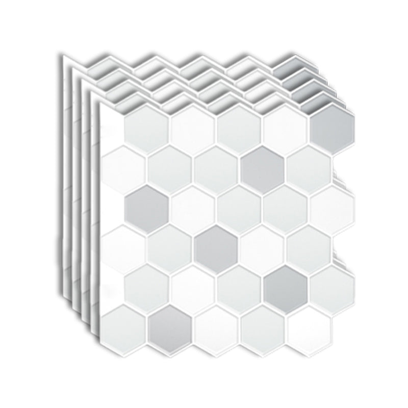 Avtoit | Peel-and-Stick Tiles Hexagonal Waterproof PVC Peel & Stick Mosaic Tile for Shower